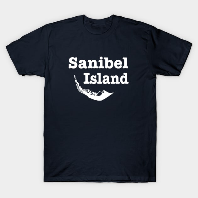 Sanibel Island Outline T-Shirt by Trent Tides